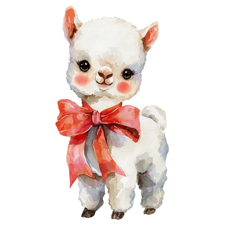 Cute Kawaii Llama Vinyl Car Decal Sticker – Waterproof & UV-Resistant 6.826666666666667"