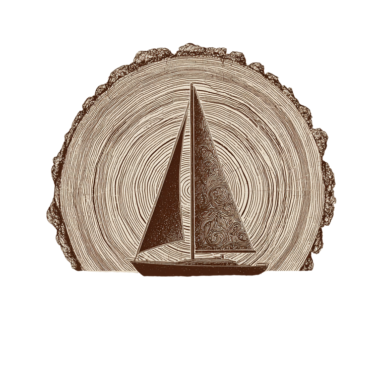 Nautical Tree Logo Vinyl Car Decal Sticker – Waterproof & UV-Resistant 3.4133333333333336"