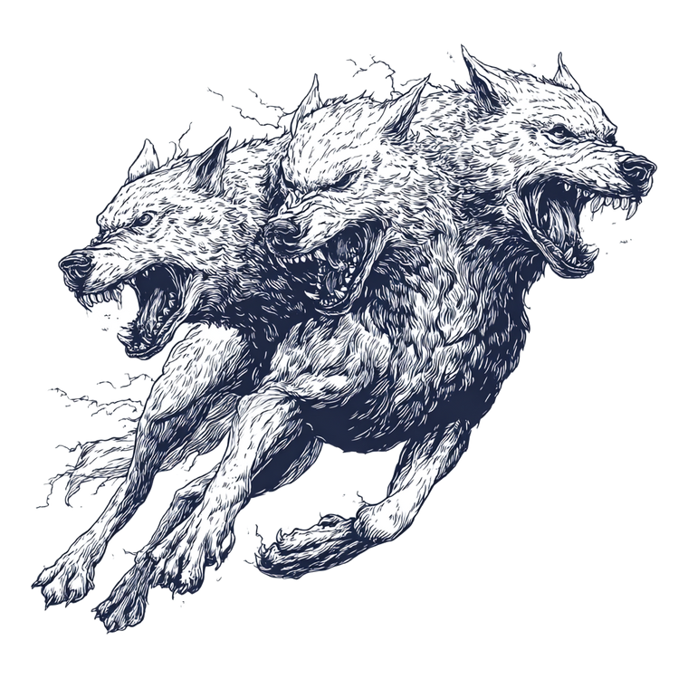 Running Hell Hound Vinyl Car Decal Sticker – Waterproof & UV-Resistant 3.4133333333333336"