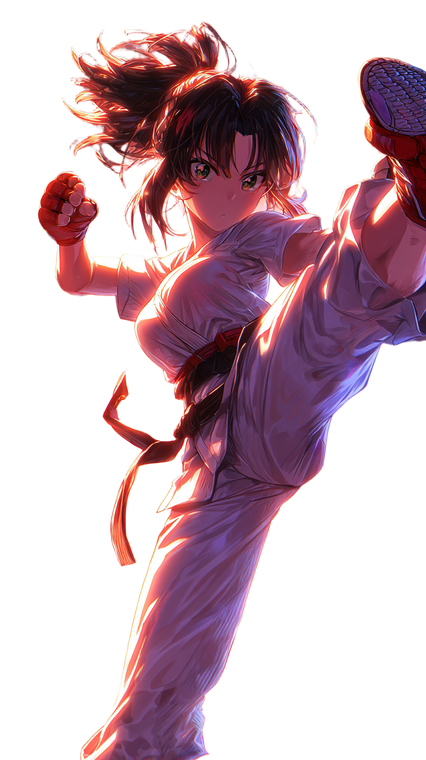Anime Kung-Fu Fighter Vinyl Car Decal Sticker – Waterproof & UV-Resistant 4.8533333333333335"