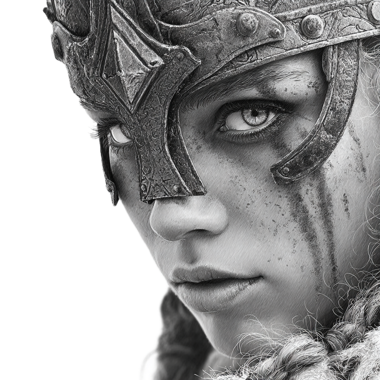 Viking Warrior Portrait V33 Vinyl Car Decal Sticker – Waterproof & UV-Resistant 3.4133333333333336"