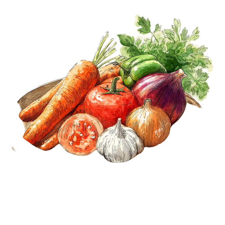 Vegetable Plate Illustration Vinyl Car Decal Sticker – Waterproof & UV-Resistant 3.4133333333333336"