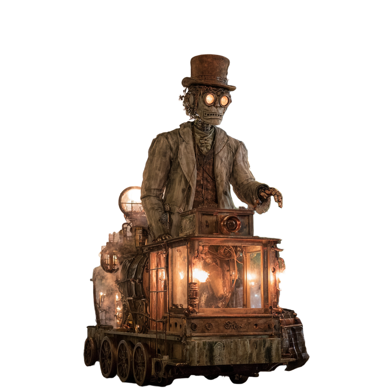 Steampunk Ghost V2 Vinyl Car Decal Sticker – Waterproof & UV-Resistant 3.4133333333333336"