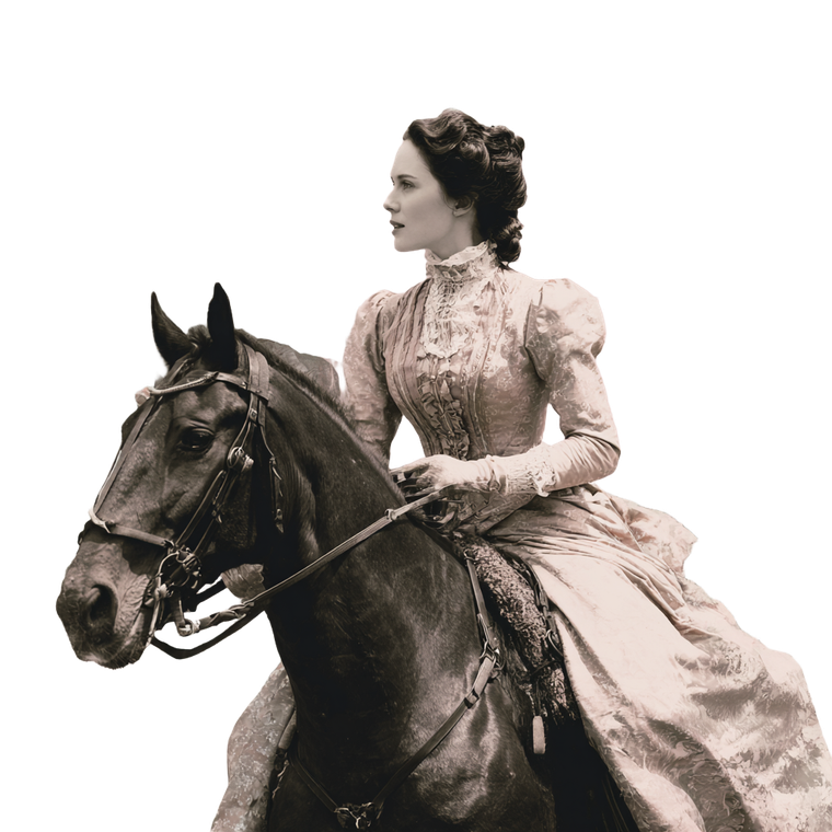 Lady Riding Horse Vinyl Car Decal Sticker – Waterproof & UV-Resistant 3.4133333333333336"