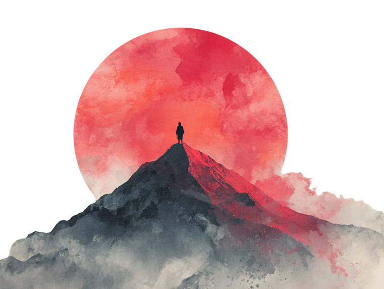 Man On Mountain Vinyl Car Decal Sticker – Waterproof & UV-Resistant 6.1866666666666665"
