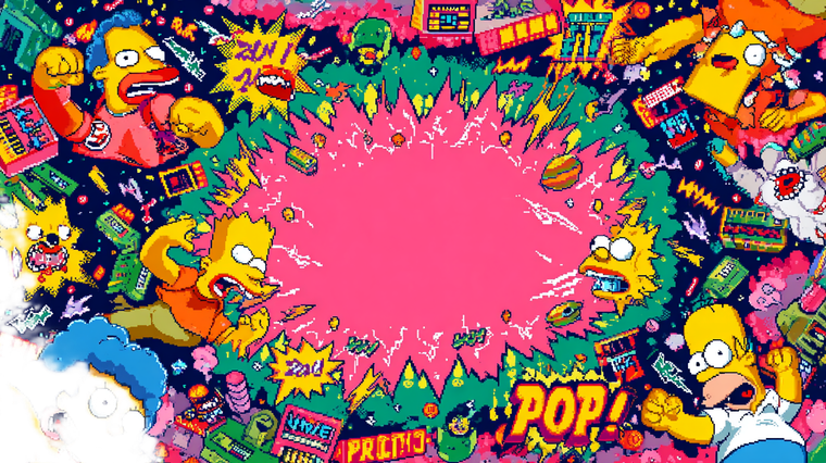 Simpsons Arcade Fight Vinyl Car Decal Sticker – Waterproof & UV-Resistant 5.4