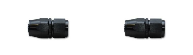 2x Vibrant Performance -20AN Hose End Fitting | Straight Swivel, Black Anodized Aluminum | Leak-Free, Lightweight Design