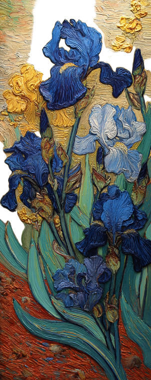 Van Gogh Irises V6 Vinyl Car Decal Sticker – Waterproof & UV-Resistant 11.52"