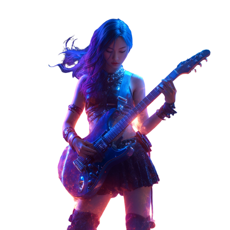 Korean Metal Guitarist Vinyl Car Decal Sticker – Waterproof & UV-Resistant 6.826666666666667"