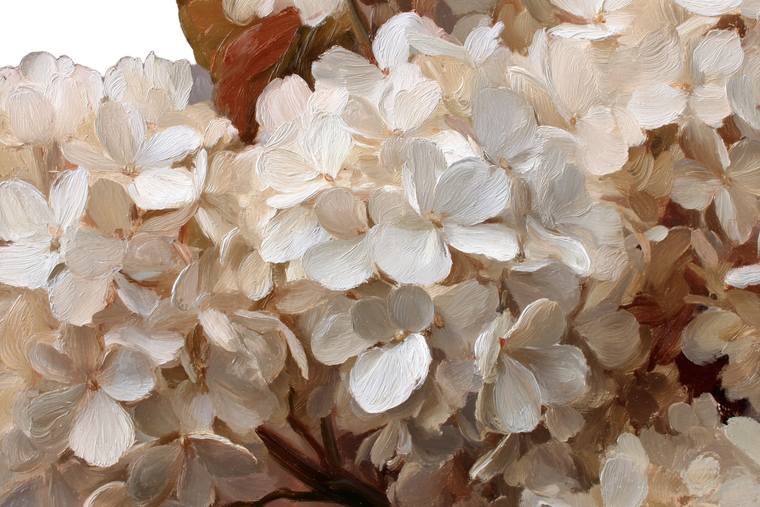 White Hydrangeas Closeup Vinyl Car Decal Sticker – Waterproof & UV-Resistant 5.97333333333333