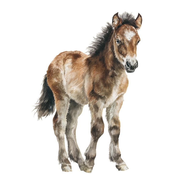 Baby Chilean Horse Vinyl Car Decal Sticker – Waterproof & UV-Resistant 3.4133333333333336"