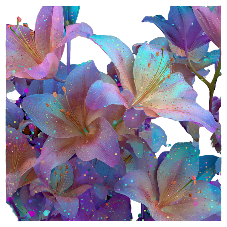 Morphing Lily Flowers Vinyl Car Decal Sticker – Waterproof & UV-Resistant 6.826666666666667"