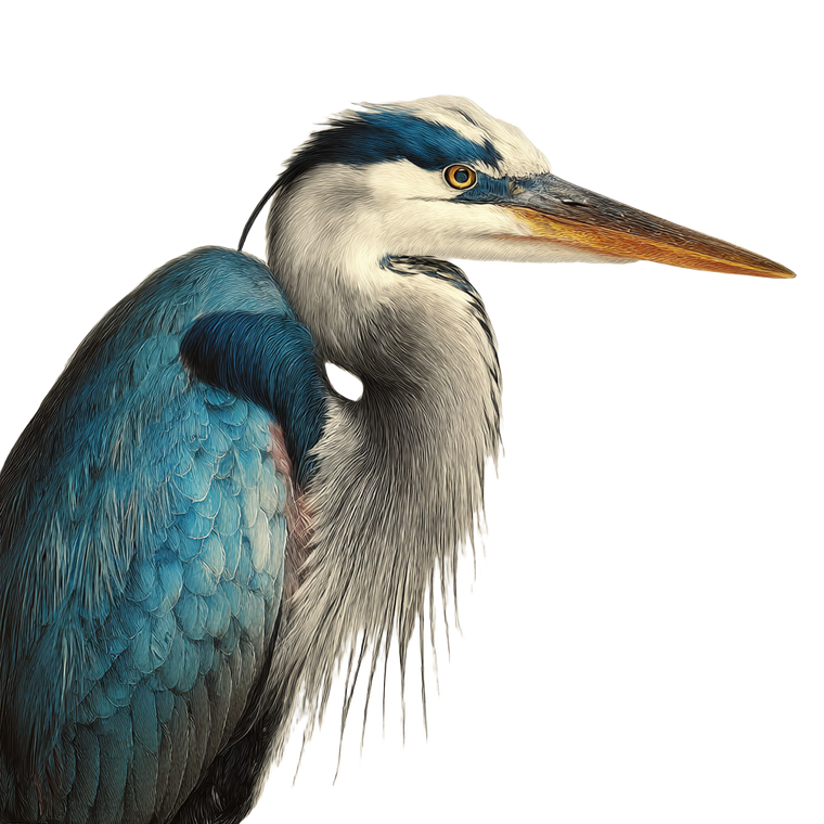 Blue Heron Vinyl Car Decal Sticker – Waterproof & UV-Resistant 6.826666666666667"