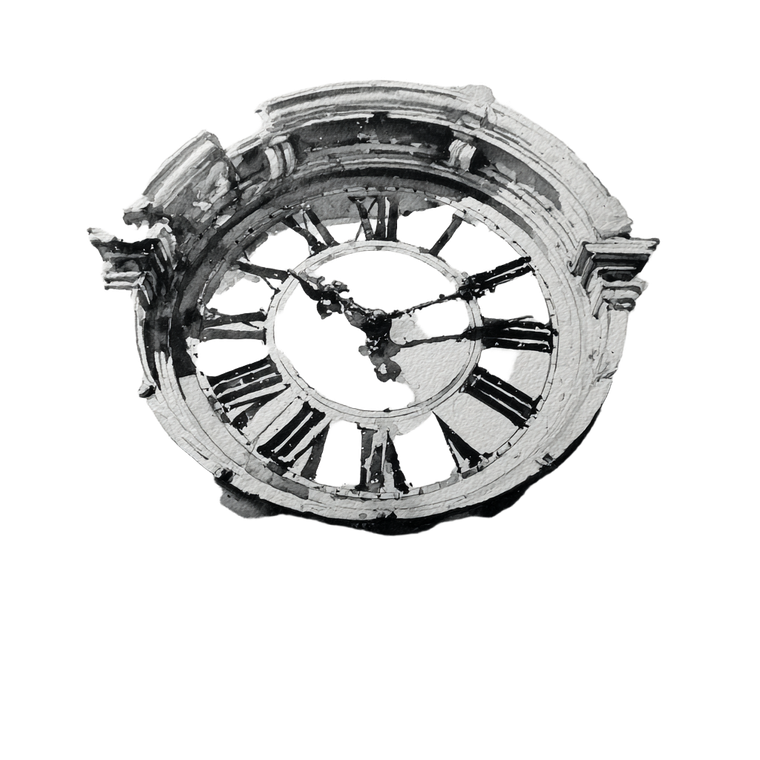 Ink Clock Painting Vinyl Car Decal Sticker – Waterproof & UV-Resistant 3.4133333333333336"