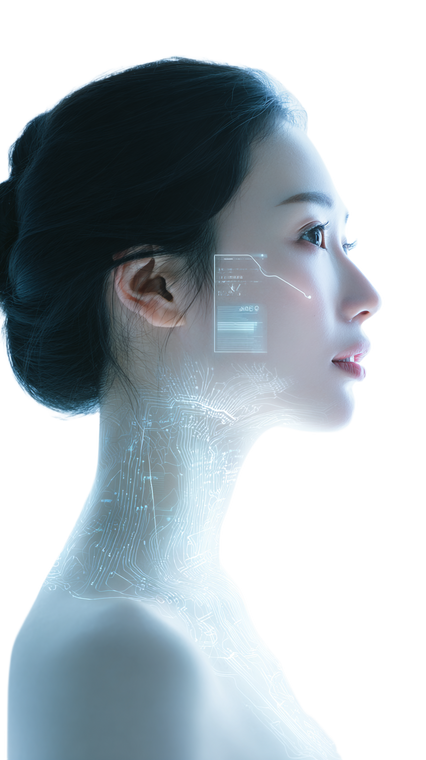 Futuristic Health Portrait V2 Vinyl Car Decal Sticker – Waterproof & UV-Resistant 4.8533333333333335"