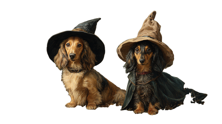 Witch Dachshunds Forest Vinyl Car Decal Sticker – Waterproof & UV-Resistant 5.4