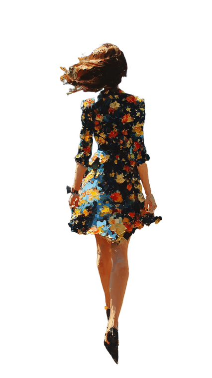 Lady With Flower Trail Vinyl Car Decal Sticker – Waterproof & UV-Resistant 9.706666666666667"