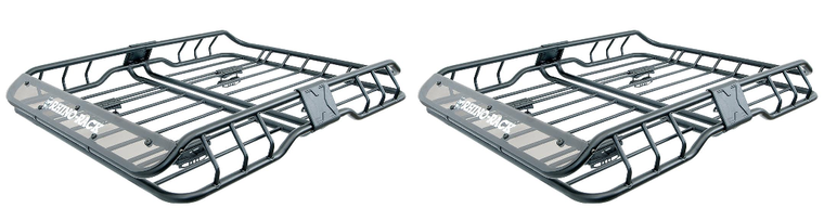 2x Rhino-Rack USA XTray Roof Basket | Heavy-Duty Steel Construction, Powder-Coated for Durability, Secure Roof System, Stylish and Functional, 165lb Capacity