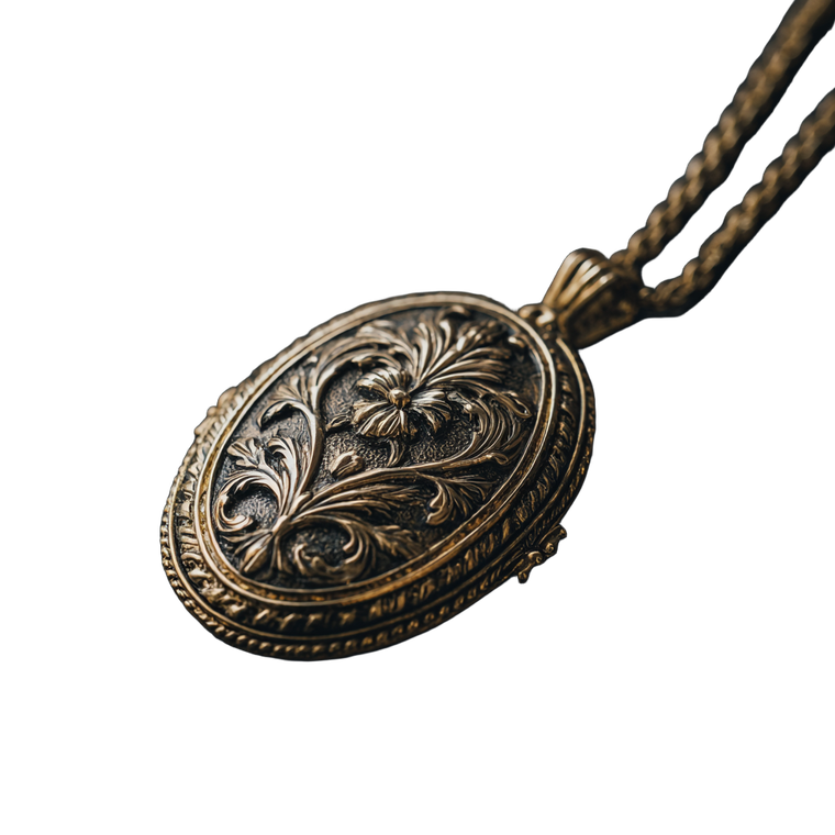 Floral Engraved Necklace Vinyl Car Decal Sticker – Waterproof & UV-Resistant 3.4133333333333336"