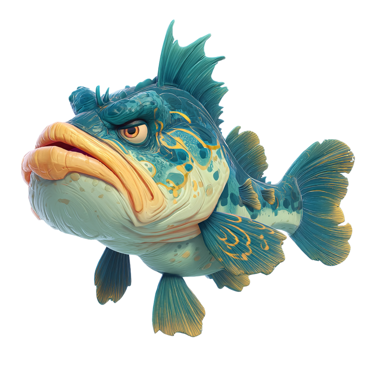 Stylized Rock-Cod Vinyl Car Decal Sticker – Waterproof & UV-Resistant 3.4133333333333336"