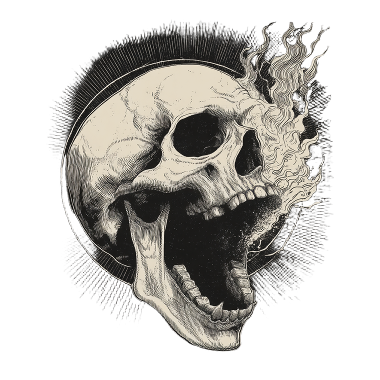 Skull Mouth Exploding Vinyl Car Decal Sticker – Waterproof & UV-Resistant 6.826666666666667"