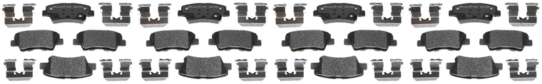 4x Raybestos Brake Pads | R-Line Ceramic Brake Pad Set | OE Replacement with Mounting Hardware