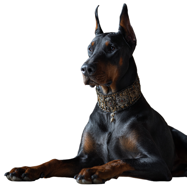 Egyptian Dobermann Princess Vinyl Car Decal Sticker – Waterproof & UV-Resistant 3.4133333333333336"