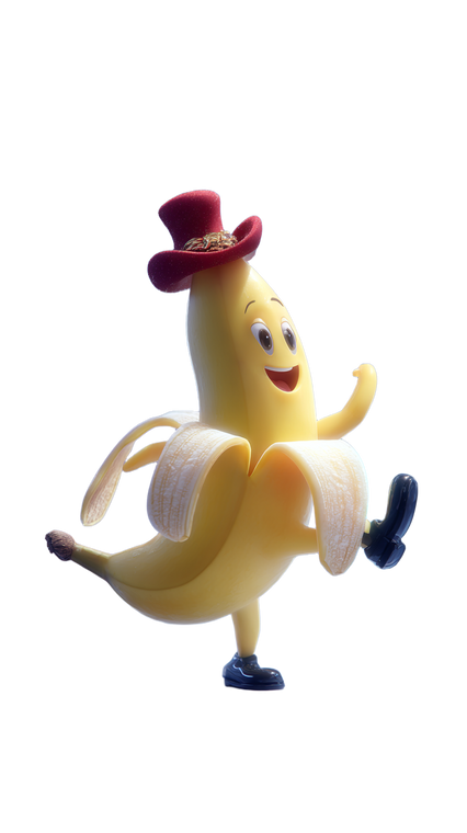 Dancing Banana Character Vinyl Car Decal Sticker – Waterproof & UV-Resistant 4.8533333333333335"