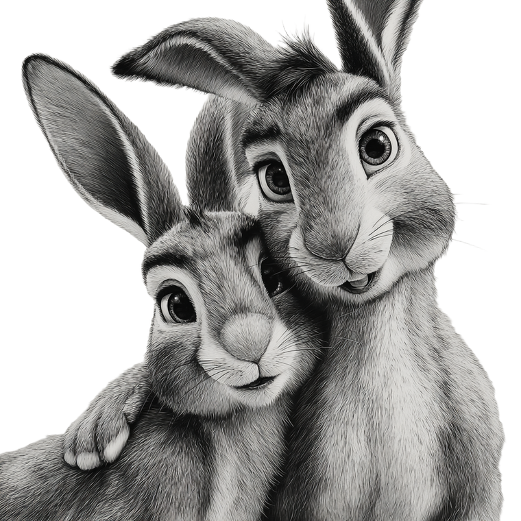 Disney Bunny Sisters Vinyl Car Decal Sticker – Waterproof & UV-Resistant 3.4133333333333336"