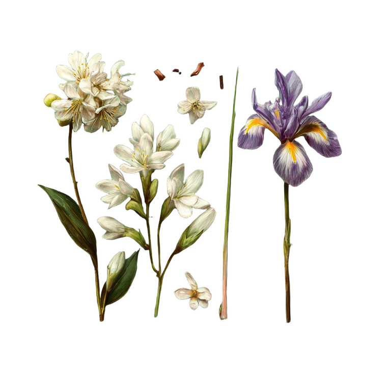 Botanical Watercolor Flatlay Vinyl Car Decal Sticker – Waterproof & UV-Resistant 6.826666666666667"