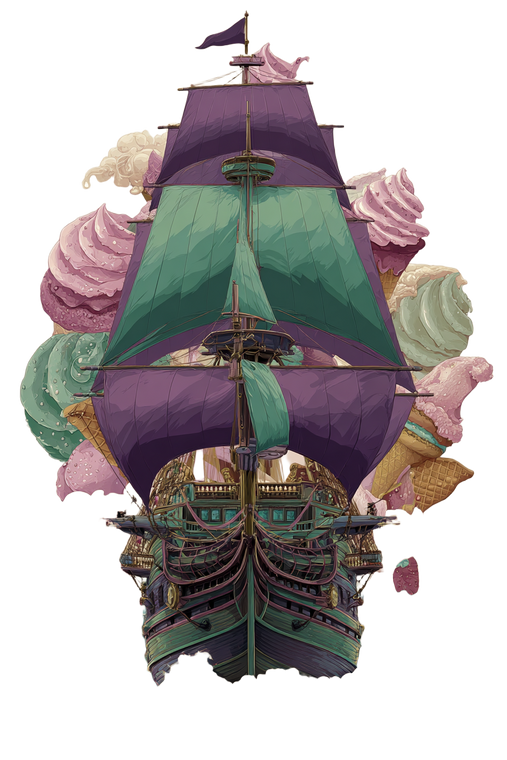 Pasty Pirate Ship Vinyl Car Decal Sticker – Waterproof & UV-Resistant 4.4