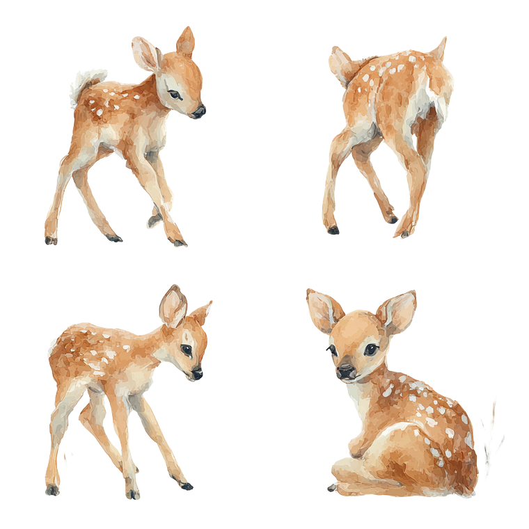 Whimsical Baby Deer V2 Vinyl Car Decal Sticker – Waterproof & UV-Resistant 3.4133333333333336"