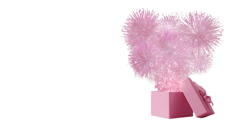 Gift Box Fireworks Vinyl Car Decal Sticker – Waterproof & UV-Resistant 2.72"