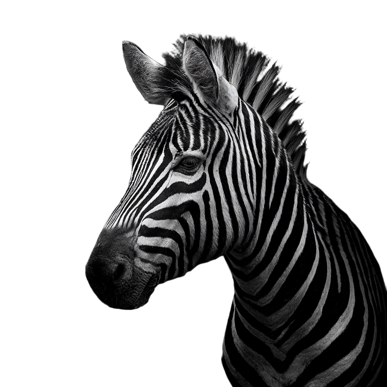 Surreal Zebra Portrait Vinyl Car Decal Sticker – Waterproof & UV-Resistant 3.4133333333333336"