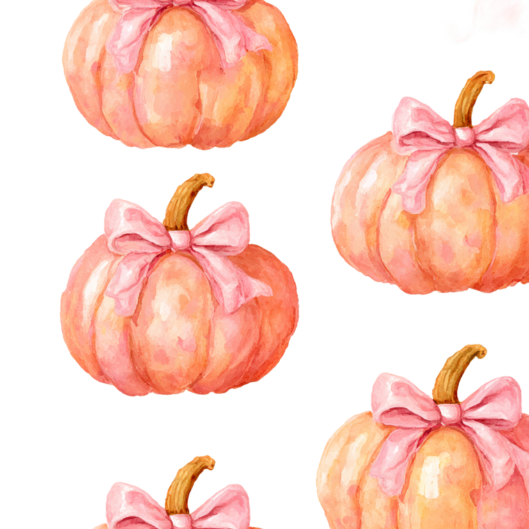 Pumpkin With Bow V8 Vinyl Car Decal Sticker – Waterproof & UV-Resistant 6.826666666666667"