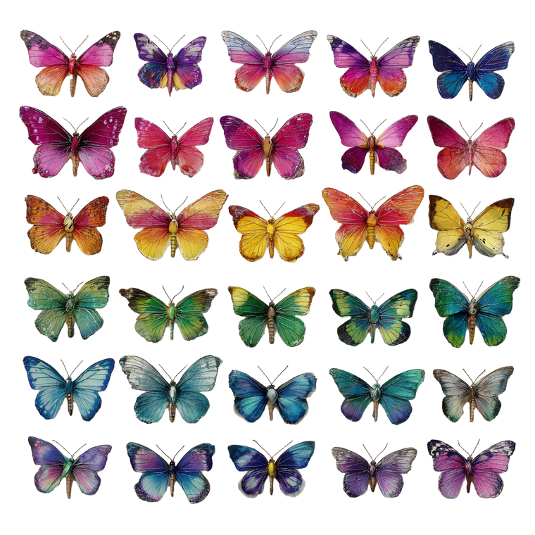 Butterfly Rainbow Vinyl Car Decal Sticker – Waterproof & UV-Resistant 3.4133333333333336"
