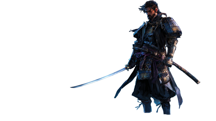 Samurai With Water Sword Vinyl Car Decal Sticker – Waterproof & UV-Resistant 5.4