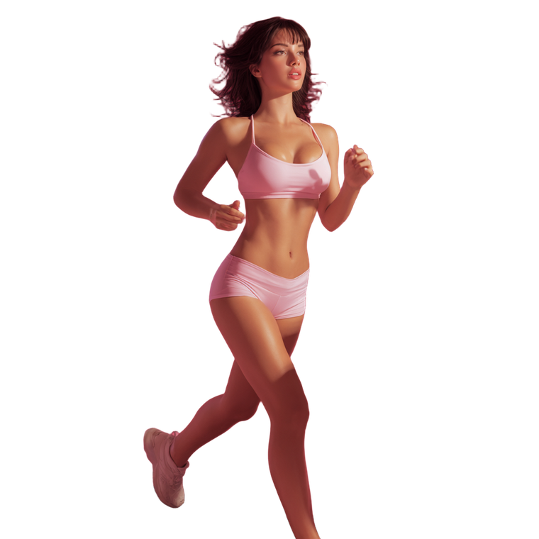 Woman On Treadmill V10 Vinyl Car Decal Sticker – Waterproof & UV-Resistant 6.826666666666667"