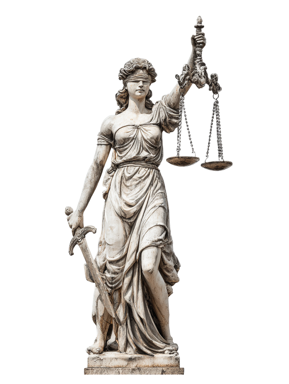 Justitia Statue Vinyl Car Decal Sticker – Waterproof & UV-Resistant 8.213333333333333"