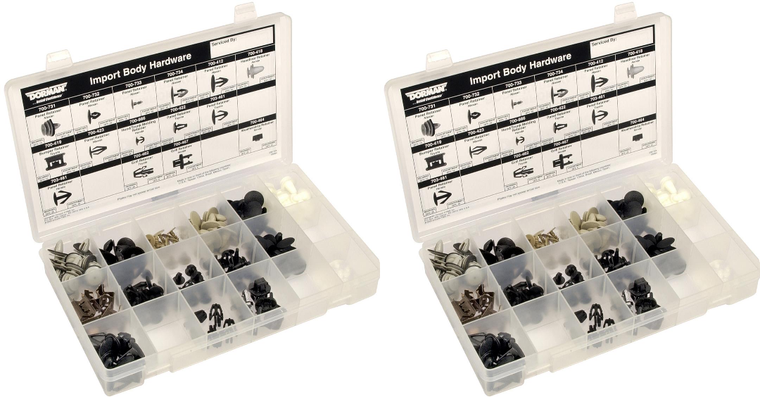 2x TECHoice Fastener Assortment | Organize Hardware Easily | Durable Nylon Design | 195 Pieces