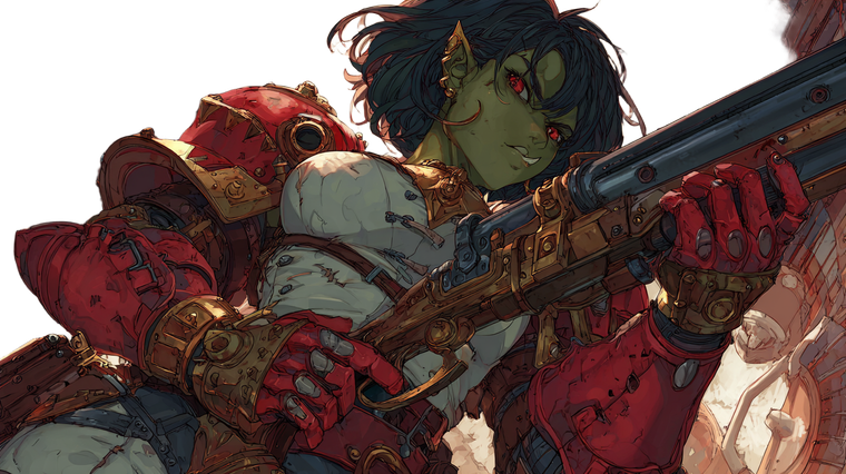 Steampunk Orc Artificer Vinyl Car Decal Sticker – Waterproof & UV-Resistant 5.4