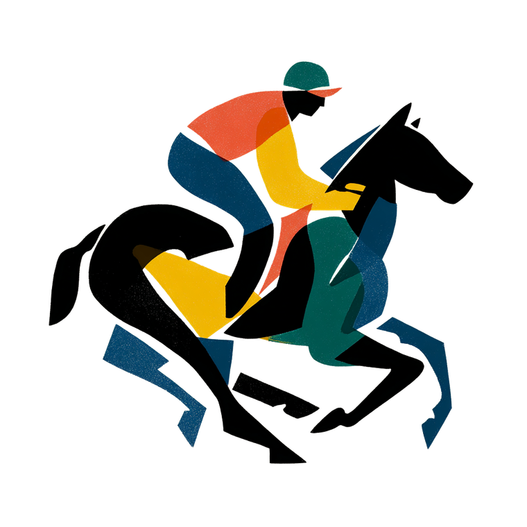 Abstract Jockey Silhouette Vinyl Car Decal Sticker – Waterproof & UV-Resistant 6.826666666666667"