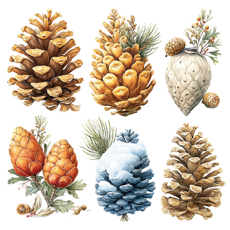 Pine Cone Stickers Vinyl Car Decal Sticker – Waterproof & UV-Resistant 6.826666666666667"