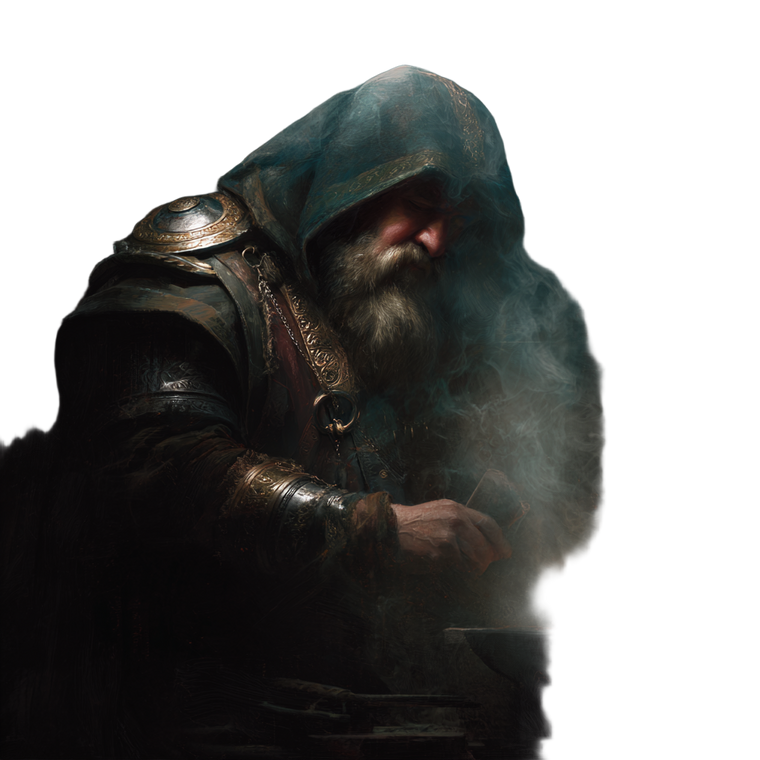 Dwarven Blacksmith Robes Vinyl Car Decal Sticker – Waterproof & UV-Resistant 3.4133333333333336"