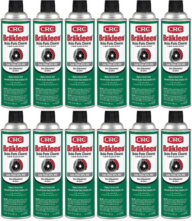 12x CRC Brakleen Brake Cleaner | Non-Chlorinated Formula for Powerful Cleaning | 14oz Aerosol Can