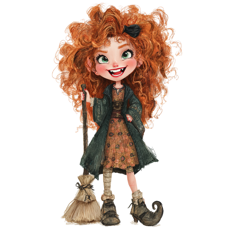 Witch Bratz Doll Vinyl Car Decal Sticker – Waterproof & UV-Resistant 3.4133333333333336"