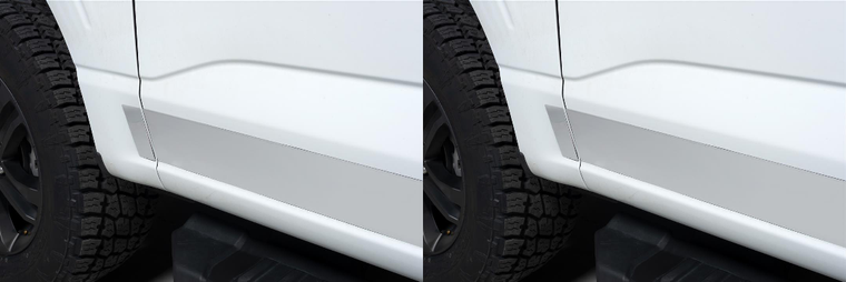 2x Upgrade Your Ford F-150 with Putco Rocker Panel Molding | Polished Stainless Steel for Custom Style