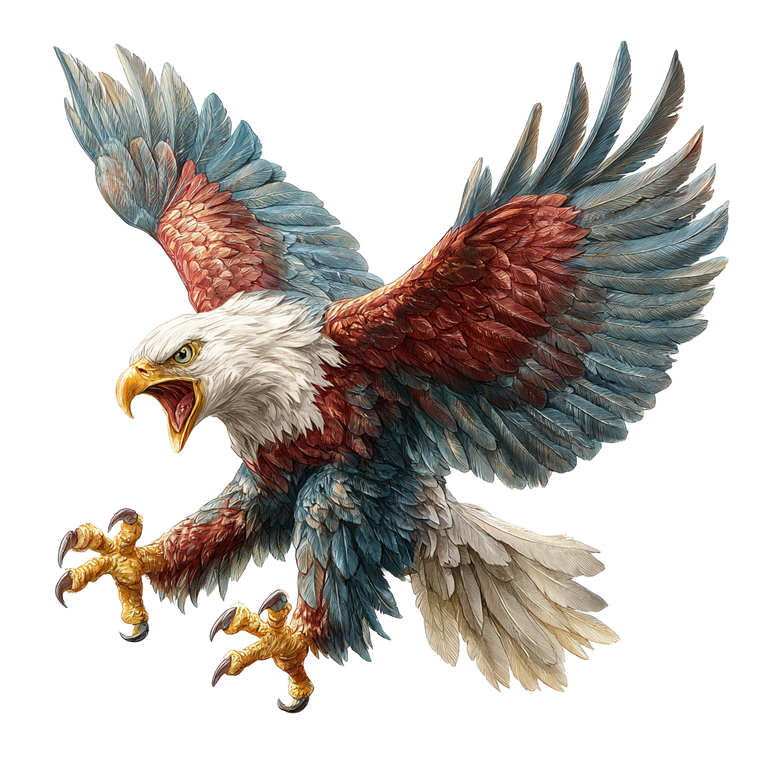Screaming Eagle Illustration Vinyl Car Decal Sticker – Waterproof & UV-Resistant 3.4133333333333336"