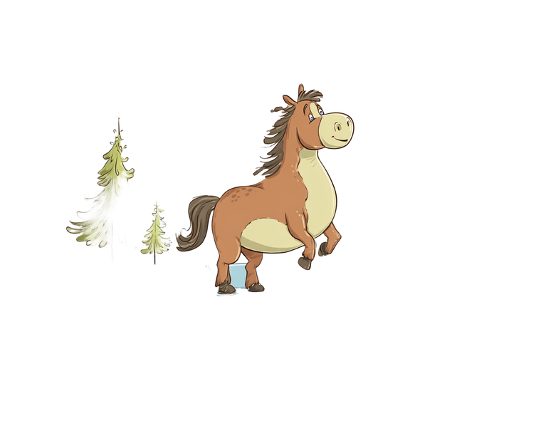 Skating Horse Illustration Vinyl Car Decal Sticker – Waterproof & UV-Resistant 3.2"