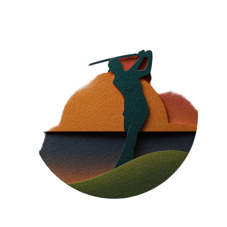 Golfing Logo Vinyl Car Decal Sticker – Waterproof & UV-Resistant 3.4133333333333336"